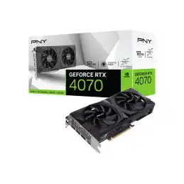 PNY GeForce RTX 4070 12GB - VERTO Dual Fan Edition - carte graphique - GeForce RTX 4070 - 12 Go GDD... (VCG407012DFXPB1)_1